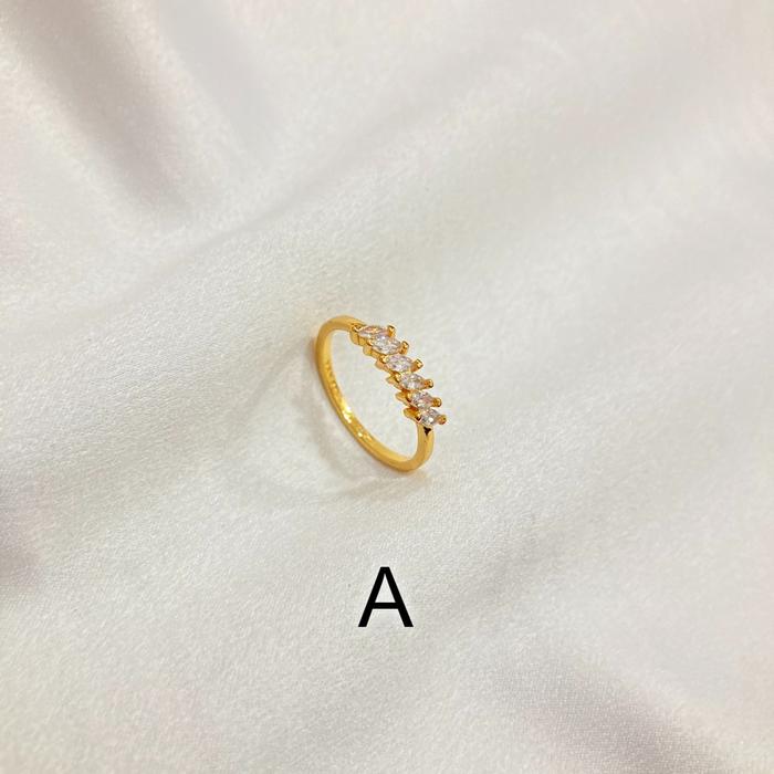 Gambar Cincin Wanita Permata Zircon Lapis Emas Asesoris Fashion Dewasa Remaja - 6 dari R&amp;R Accesoris undefined Tokopedia