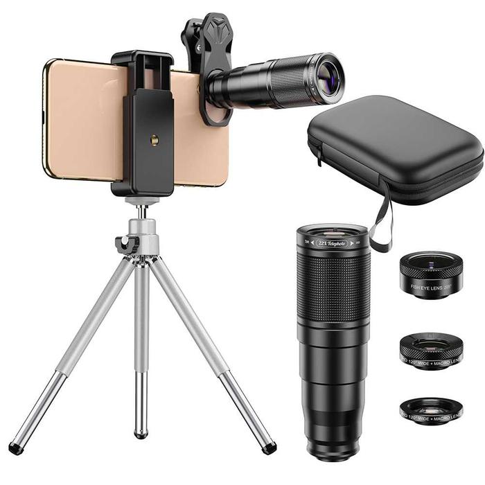 Gambar APEXEL 4in1 Lensa Smartphone Tele Wide Macro Fisheye - APL-22X105-4IN1 dari Rosyidberkah undefined Tokopedia