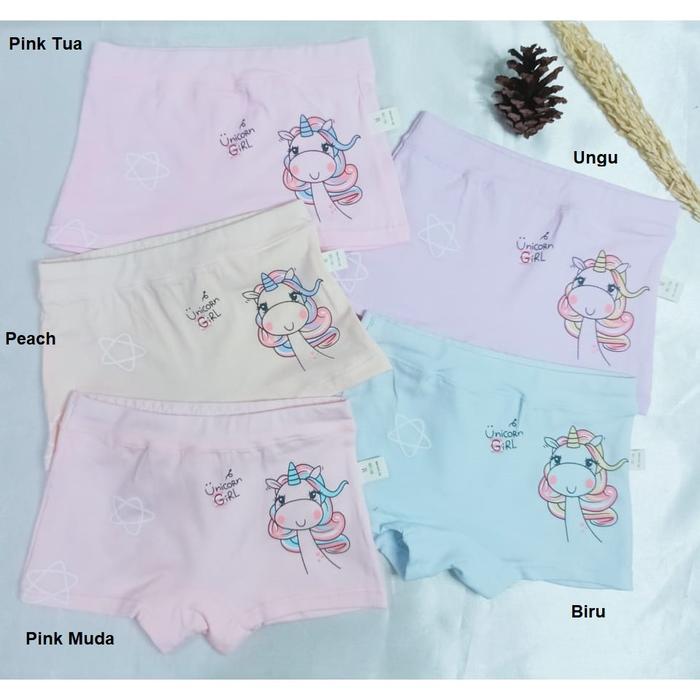 Gambar TKB 1 Pcs Celana Boxer Anak 1-13 tahun Motif Unicorn Girl Celana Dalam - Biru, 2XL dari Toko 3dwarfs undefined Tokopedia