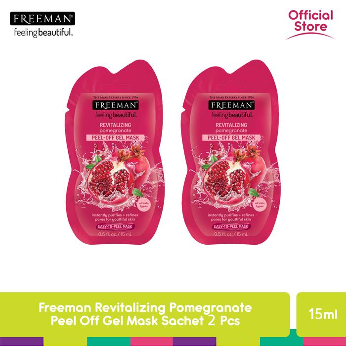 Gambar Freeman Revitalizing Pomegranate Peel Off Gel Mask 15ml Sachet 2 Pcs dari Freeman Official Store undefined Tokopedia