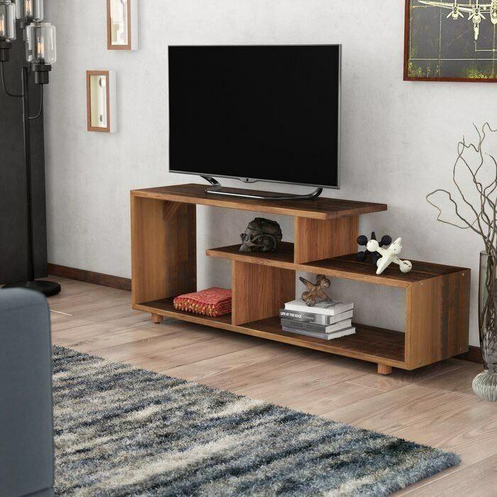 Gambar Rak Tv Kayu Minimalis Meja Tv Kayu Solid Susun Buffet Modern Murah - natural glossy dari homed7 undefined Tokopedia