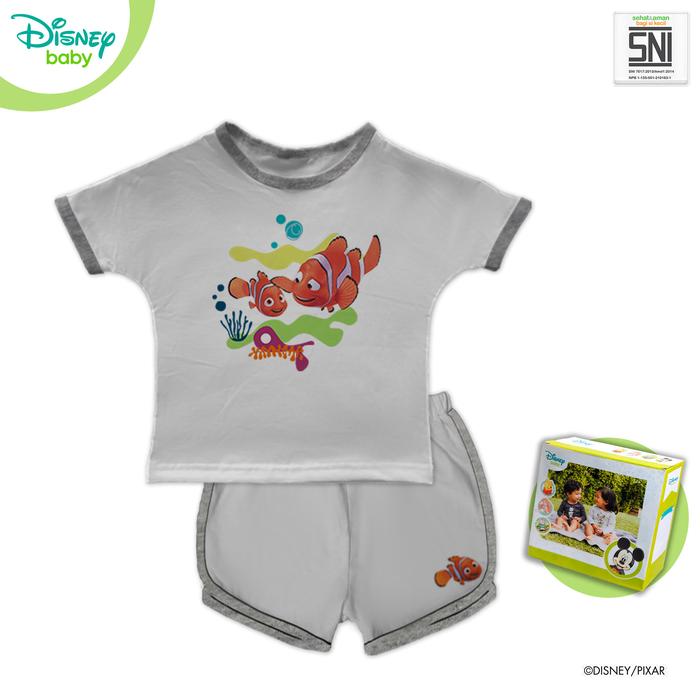 Gambar Baju Setelan Bayi Oversize Set Nemo & Marlin PIXAR Bamboo Cotton PNM71 - Putih, XS dari CUSTOM.ID Official Shop undefined Tokopedia