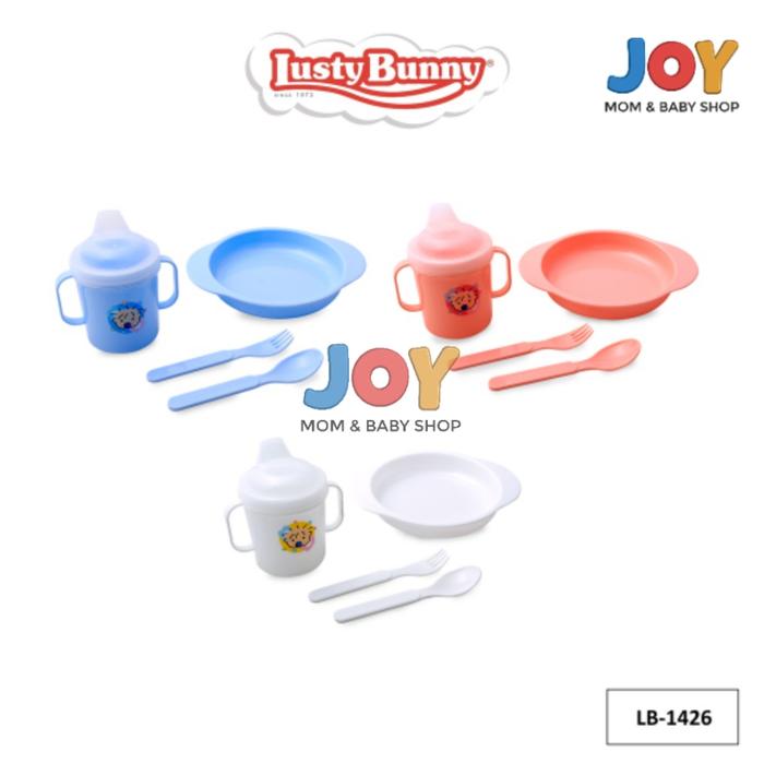 Gambar Lusty Bunny Feeding Set /tempat makan bayi LB-1426 - Putih dari JOY Mom and Baby undefined Tokopedia
