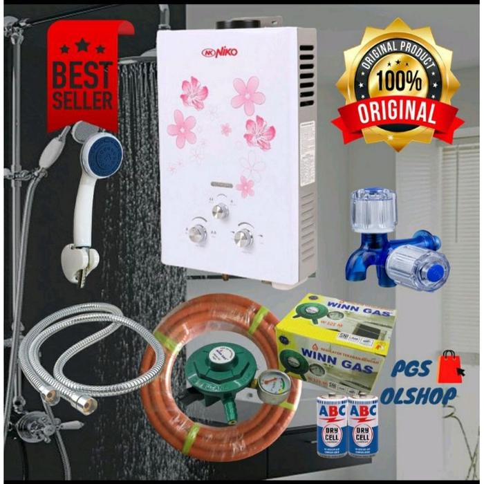 Jual ALAT PEMANAS AIR MANDI WATER HEATER GAS NIKO PUTIH 1 PAKET KOMPLIT -  Kab. Bandung - Johaneskiahyu | Tokopedia