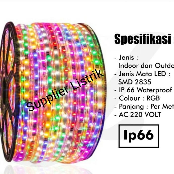 Gambar LED STRIP SELANG ROPE LED 3528 WARNA WARNI RGB IP66 METERAN 6 WARNA - Led Warna warni dari Sudut elektrik undefined Tokopedia