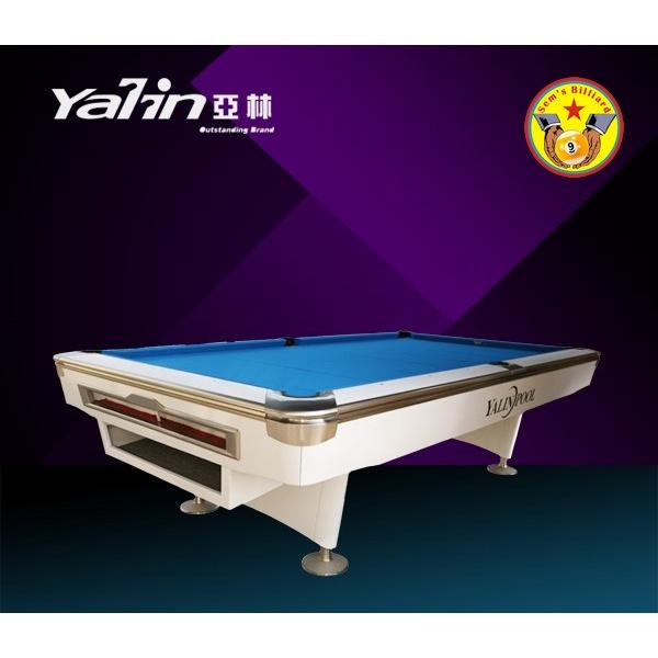 Jual Meja Billiard 9 Ft Yalin Silver Line White - Meja Billiyar Berkualitas - Jakarta Selatan