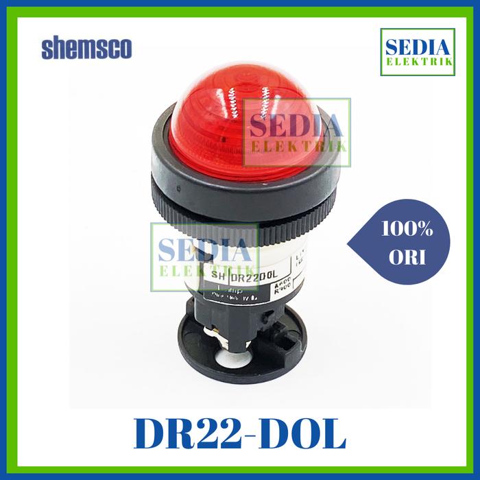 Gambar Shemsco Pilot Lamp LED 220VAC 24VDC DR22-DOL DR22 DOL DR22DOL 22mm - Merah, 220VAC dari Sedia Elektrik undefined Tokopedia