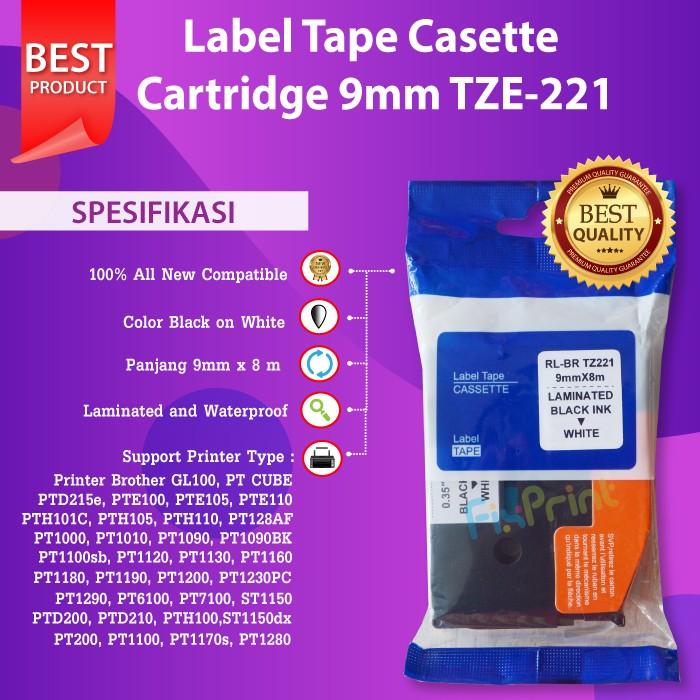 SCANNER TZE221 BROTHER LABEL TAPE 9MM 