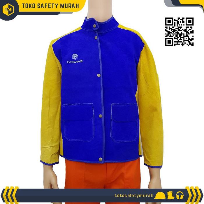 Gambar Safety Jacket GOSAVE Welder Full Leather Jaket Kulit Las Apron Baju dari DINA LINE undefined Tokopedia