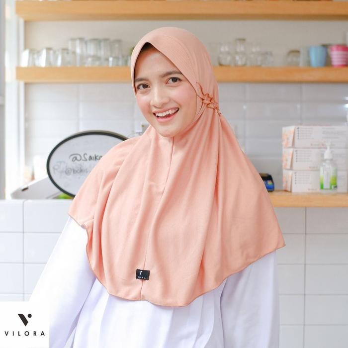 Gambar KERUDUNG JILBAB BERGO VILORA SEKOLAH ORI MURAH - Moka, M dari Fanaya Seribu undefined Tokopedia