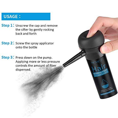 Gambar Hair Building Fibers Spray Pump 2-in-1 Kit Set (Black) dari Beauty USA undefined Tokopedia