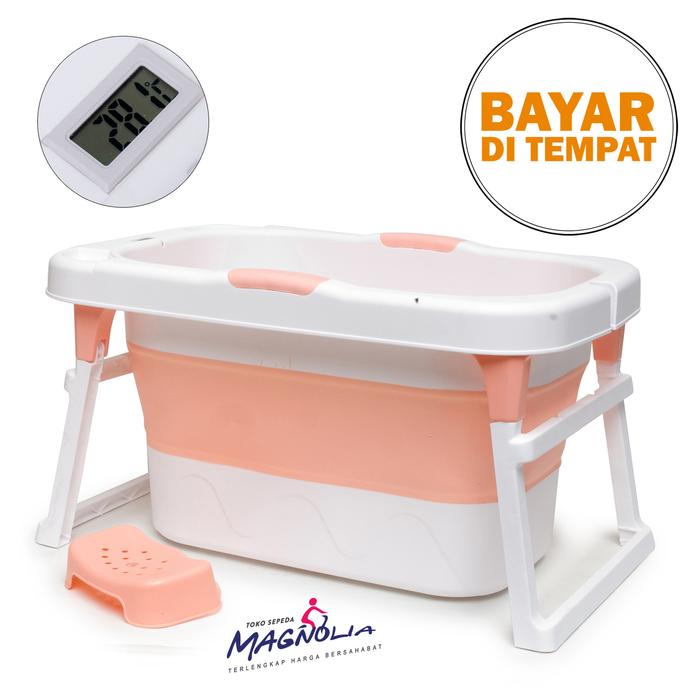 Gambar Bak Mandi Spa Bayi Folding Spa Bath Spacebaby dengan Termometer Stool - Peach dari Toko Sepeda Magnolia undefined Tokopedia