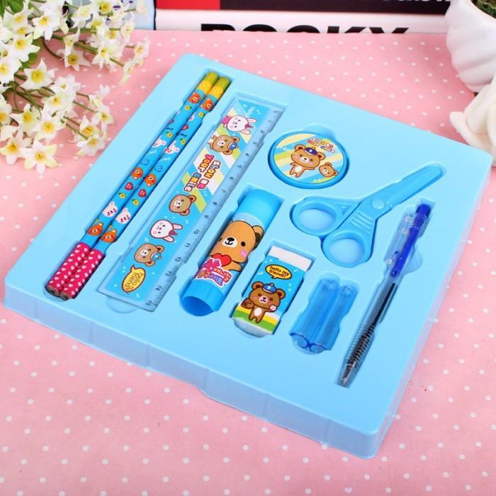 Gambar STUDY SET PAKET ALAT TULIS SEKOLAH 10 in 1 IMPORT - Biru Muda dari TSL Indonesia undefined Tokopedia
