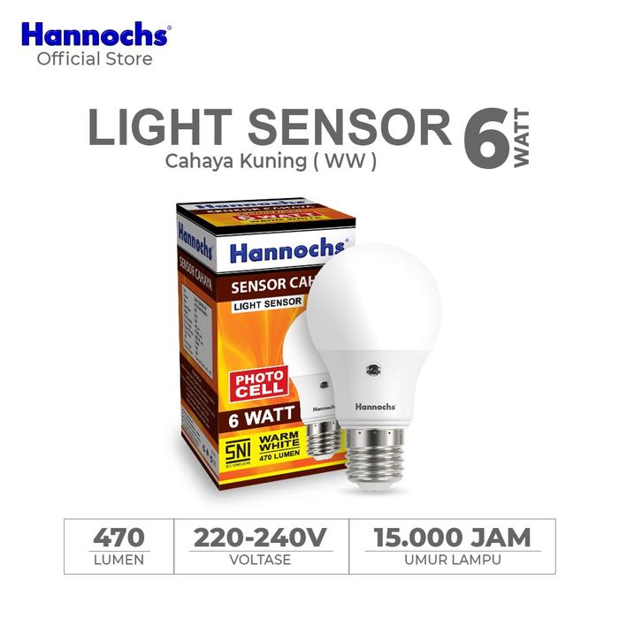 Gambar Hannochs Lampu LED Light Sensor 6 watt cahaya Kuning dari MIESKA_MART undefined Tokopedia