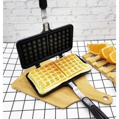 Gambar PANCI KUE WAFFLE CROFFLE MAKER TEFLON MARBLE COATING DOUBLE PAN dari maysa_ undefined Tokopedia