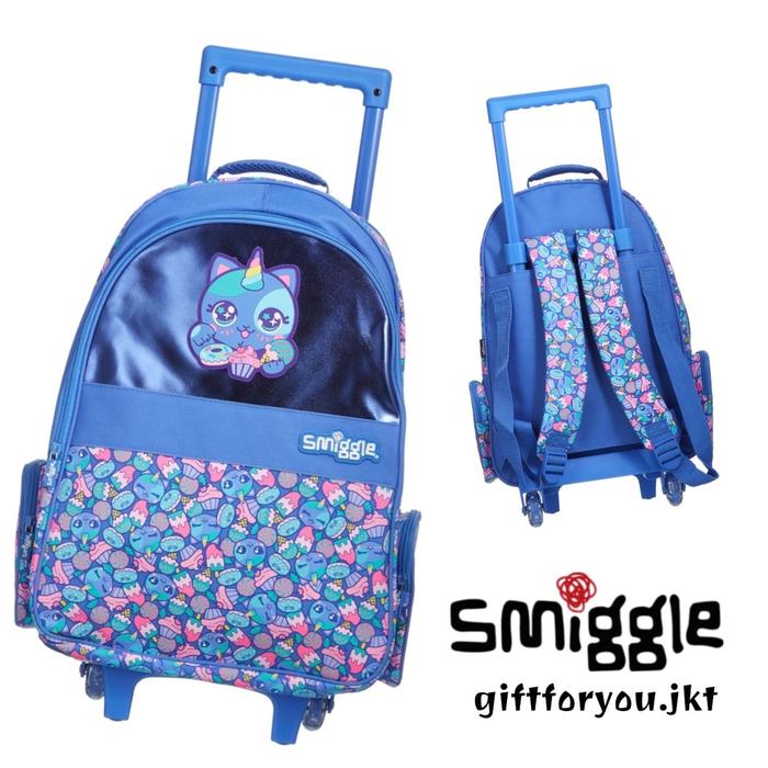 Jual Smiggle Budz Trolley Backpack Light Up Wheels Tas Ransel