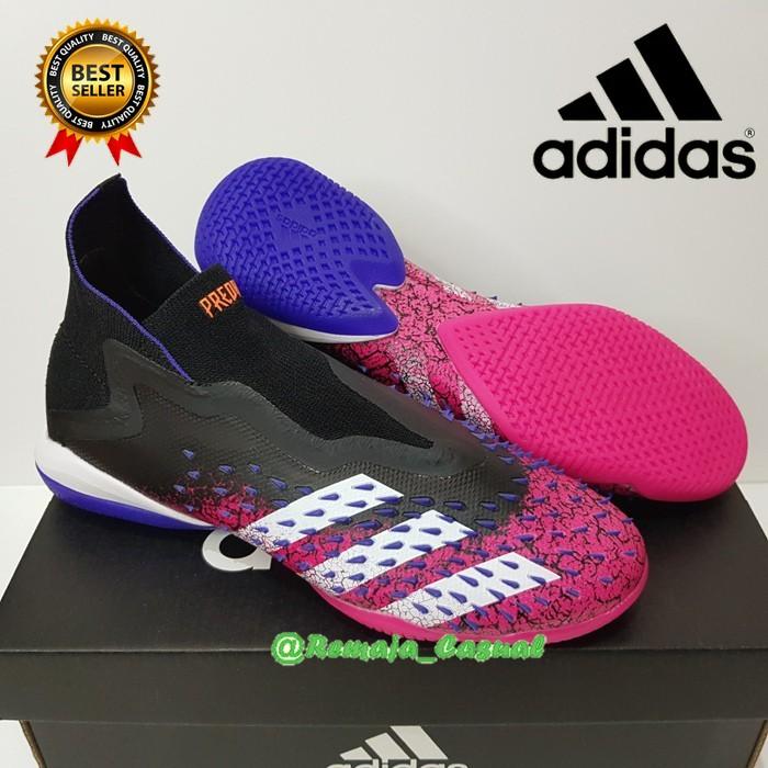Sepatu Futsal Adidas Predator Freak Black Shock Pink Purple