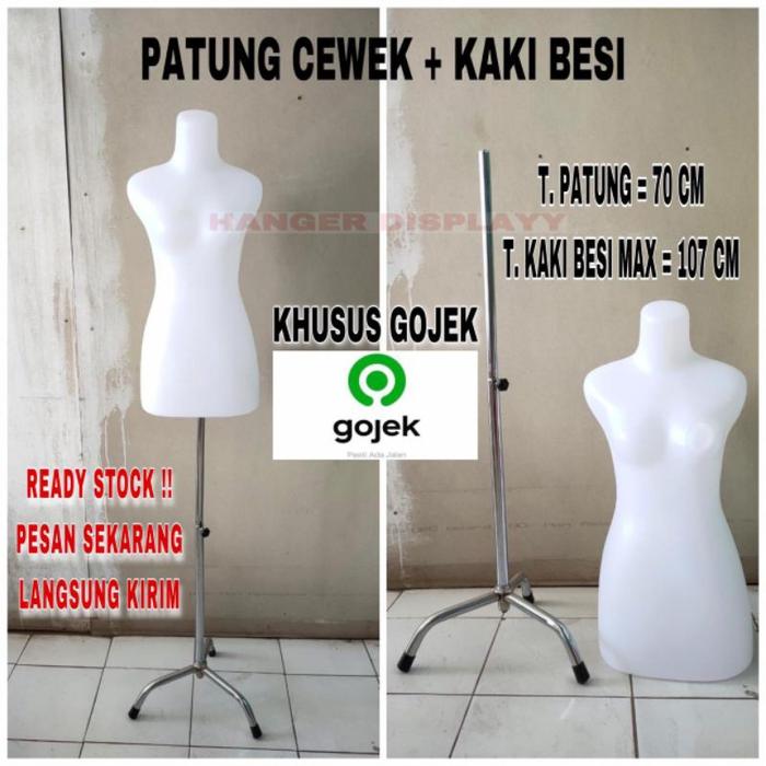Gambar Patung / Manekin Body Cewek Dewasa Bening + Kaki Besi (1 Set) - Tanpa Kaki Besi, All size dari displayhanger undefined 3 Tokopedia