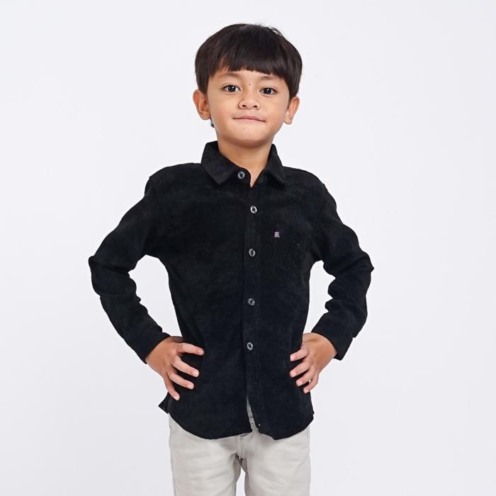 Gambar Kemeja anak laki lengan panjang kodorai warna hitam DRK003.1 - 4 dari Dancus undefined Tokopedia