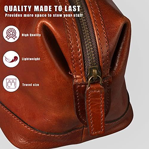 Jual Leather Shaving Dopp Kit Bag For 
