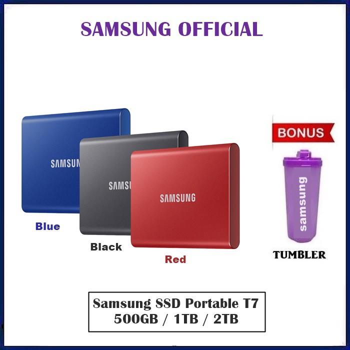 Jual Samsung SSD T7 Portable SSD External 500GB 1TB 2TB 500 GB