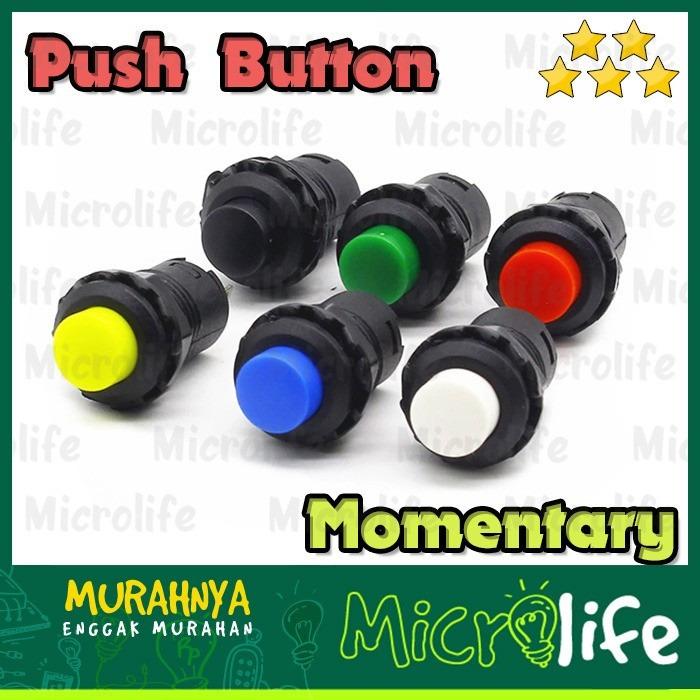 Gambar Tombol Push Button On Momentary Off Saklar Switch 12mm - Kuning dari MicroLife undefined Tokopedia