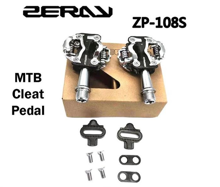 Pédales Autobloquantes ZERAY ZP-108S Compatibles Shimano SPD - Taille 9/16" - Acier - Neuf