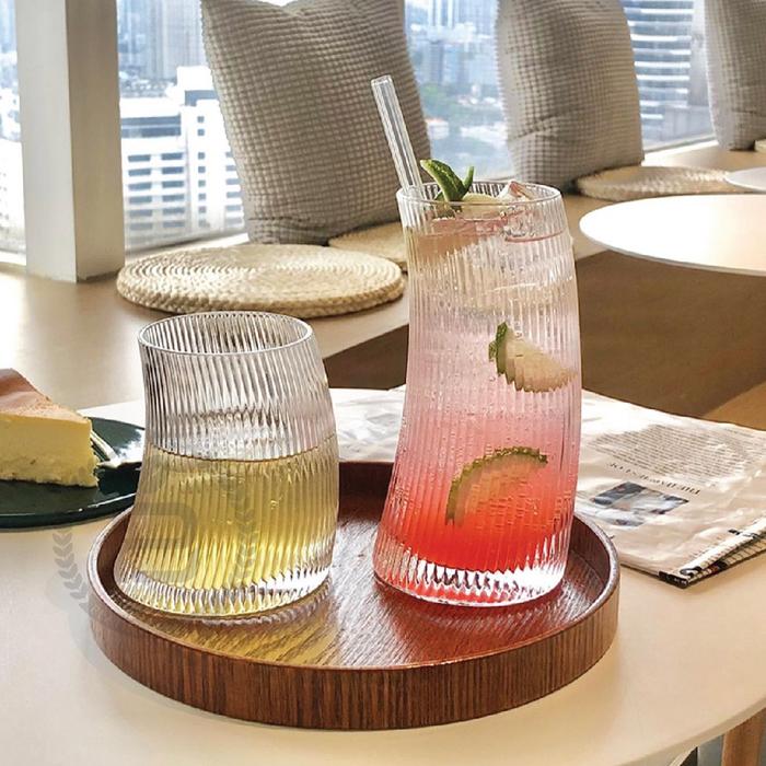 Gambar Ripple Glass Moon Shape Aesthetic Gelas Kaca Unik Mojito Juice Korean - TINGGI dari Platinum Barista undefined Tokopedia