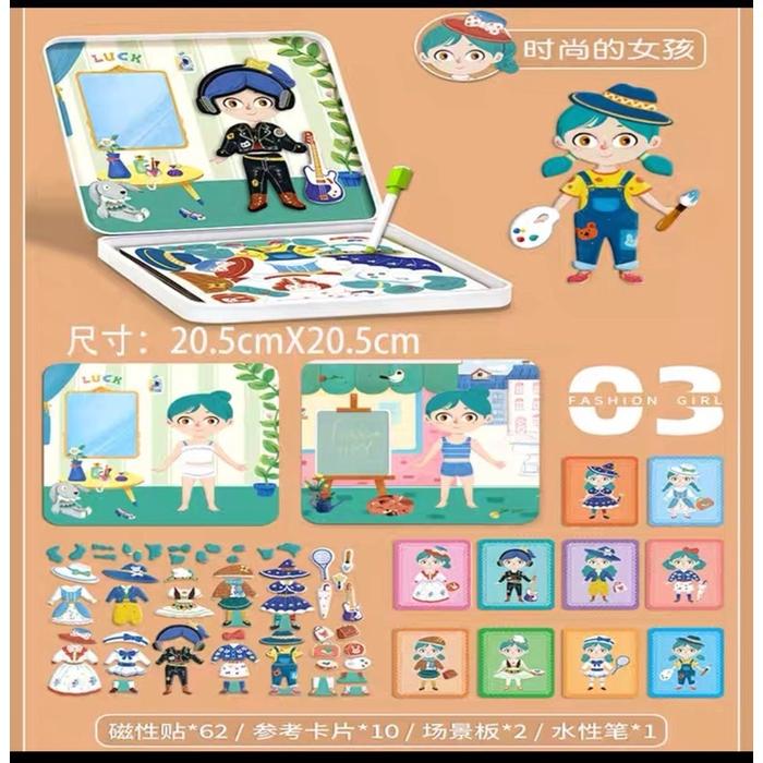 Gambar Magnetic No Mess Activity Puzzle Travel toy games mainan aktivitas - Girly dari amorette.id undefined Tokopedia