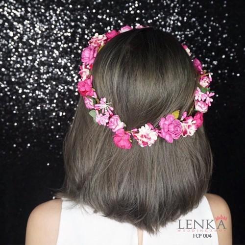 Gambar Flower Crown Pesta Peach Wanita l Mahkota Bunga Lenka - FCP005 - Fanta dari Lenka Wedding Shop undefined Tokopedia
