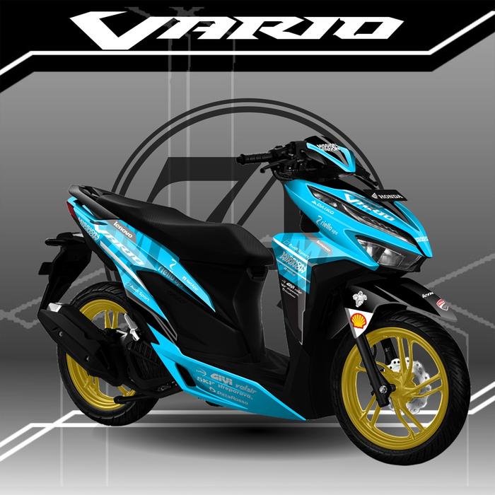 Gambar decal stiker full body vario new 125 dan 150 kode 15 Ag - Biru Muda dari 22decal_NEW undefined Tokopedia