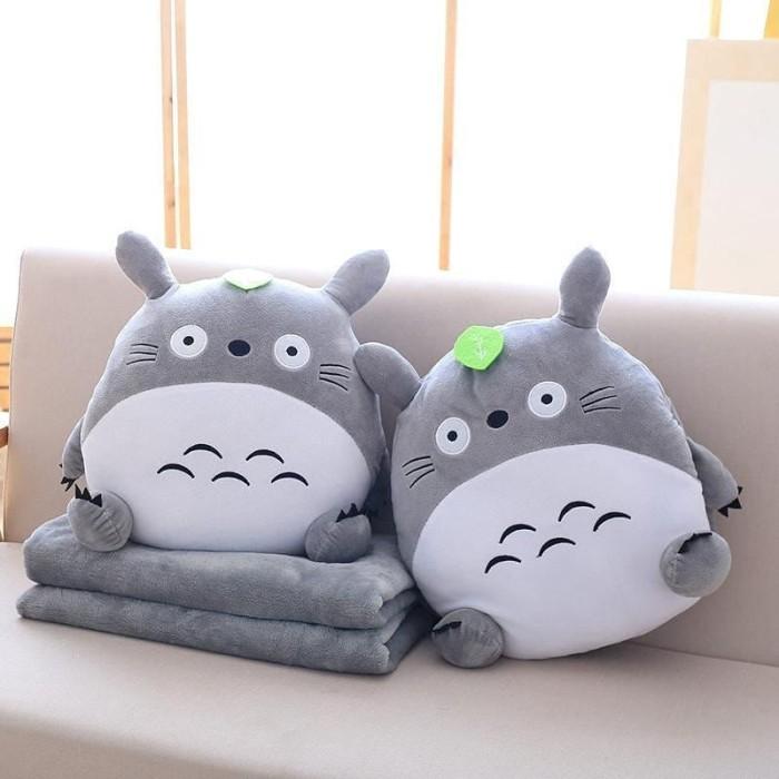Gambar Bantal Boneka Karakter Anime Totoro Lucu Abu-Abu - ABU dari GANXZEAL Market undefined Tokopedia