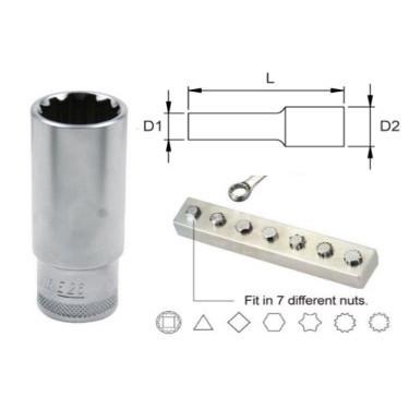 Gambar Jonnesway Panjang - 11 mm - 7/16 In - E14 Mata Kunci Sok Super Tech dari Perkakasku Com undefined Tokopedia