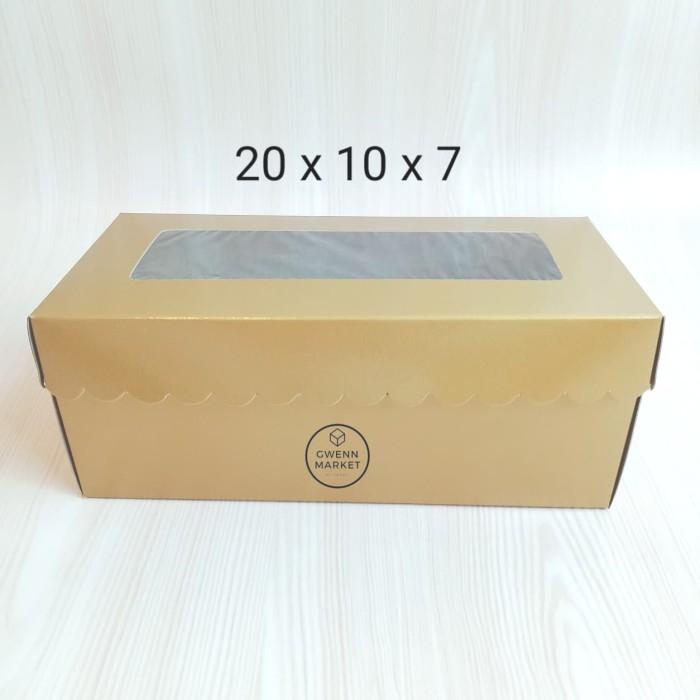 Gambar Dus Kue Kotak Kue Kotak Cake Box Kue Gold Emas Mika 20 X 10 - 20X10X7 dari tokoyesti undefined Tokopedia