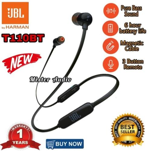 Jual JBL T110BT T110 BT Pure Bass Wireless In-Ear Headphones