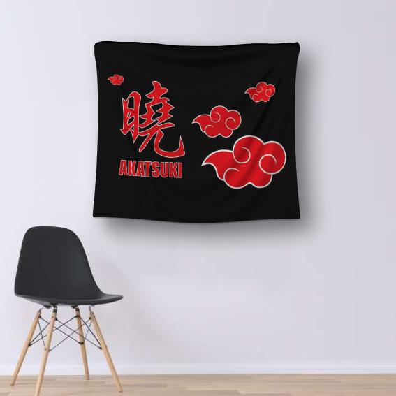 Gambar bendera ANIME NARUTO AKATSUKI CLAN flag poster kain tapestry - Hitam, 60 X 90 dari casamedia undefined Tokopedia