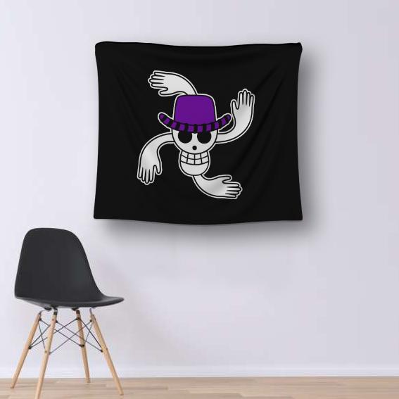 Gambar bendera ONE PIECE NICO ROBIN bajak laut anime pirates flag - Hitam, 60 X 90 dari casamedia undefined Tokopedia