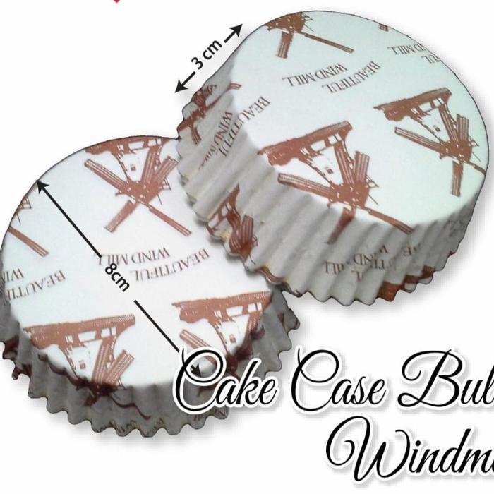 Jual Kertas Alas Roti Kue Paper Cup Cake Cases Round Bulat Windmill ...