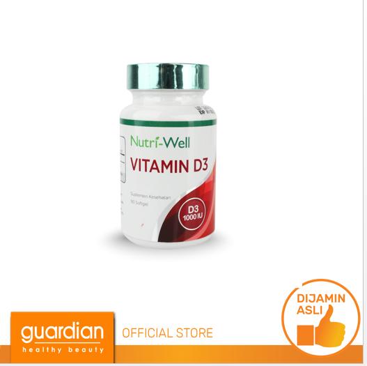 Gambar Nutriwell Vit D3 1000 Iu 90S dari Guardian Official Store undefined Tokopedia