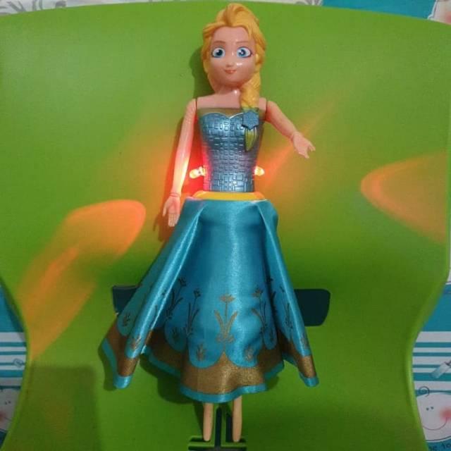 Jual C5M mainan boneka elsa frozen musik dan lampu Let it Go