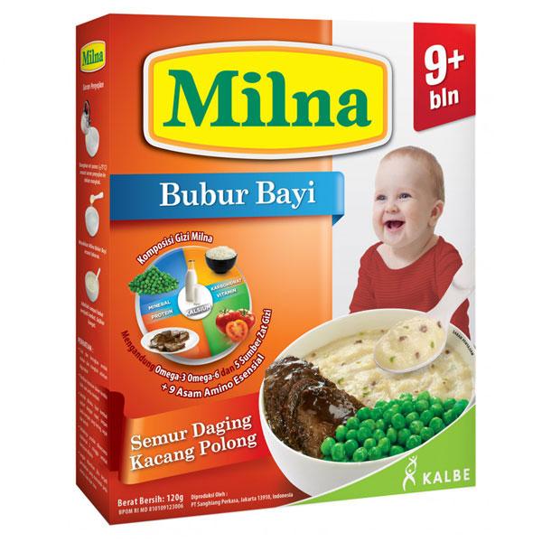 Gambar Milna Bubur Bayi Reguler Daging Kacang Polong 120 Gr 8 Plus dari Hypermart Binjai undefined Tokopedia