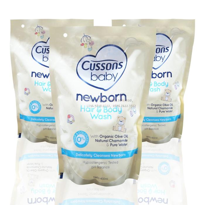 Jual Cussons Baby Newborn Hair and Body Wash reffil 400ml Kota