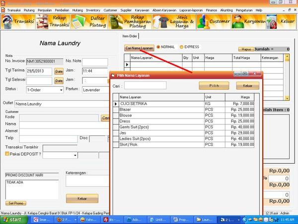 Gambar Software Laundry Manajemen Plus Accounting Laundry Cuci Baju Terbaru dari rexussoft undefined Tokopedia