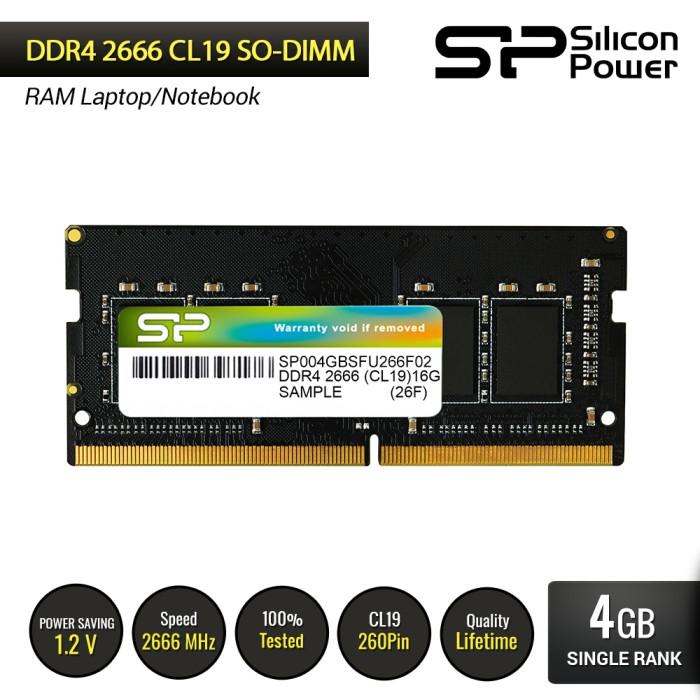 Jual DDR4 Silicon Power 2666 Mhz SODIMM RAM Laptop Notebook 4GB