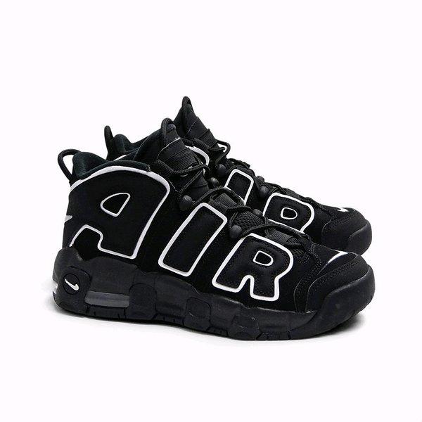 Nike more uptempo black and white Clearance