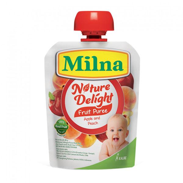 Gambar Milna Fruit Puree Apple And Peach 80G dari Hypermart Lombok Epicentrum undefined Tokopedia