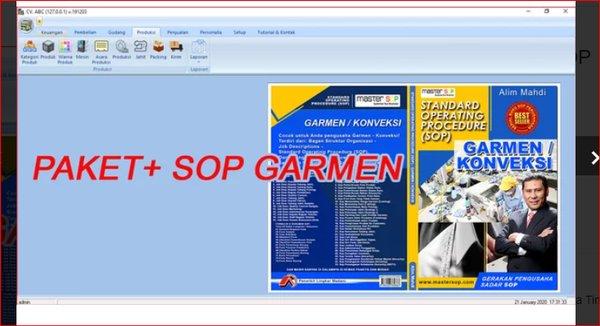Gambar paket AKET SOFTWARE GARMEN DAN SOP GARMEN KONVEKSI dibantu dari suryasoftware undefined Tokopedia