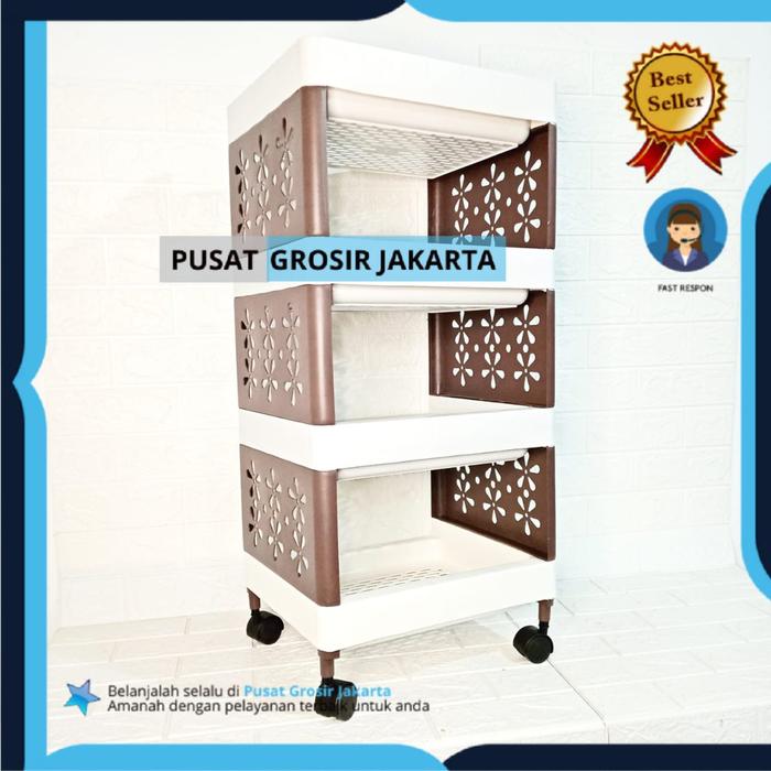 Gambar Pusat Grosir Jakarta - Rak Plastik Serbaguna 4 Susun + Roda / Rak dari abb melem undefined Tokopedia