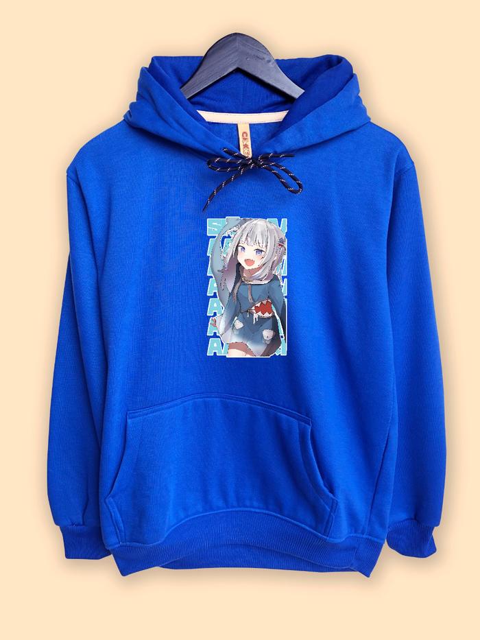 Jual Jaket Hoodie vTuber Hololive EN Gawr gura shark Kota
