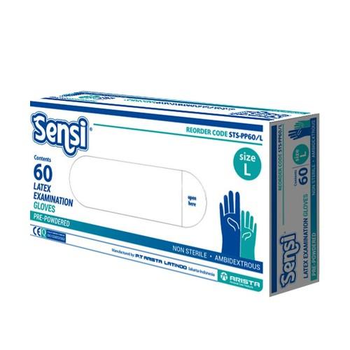 Gambar Sensi Gloves Latex Size L Box Isi 60 Pcs - Sarung Tangan Medis Karet dari Farmaku undefined Tokopedia